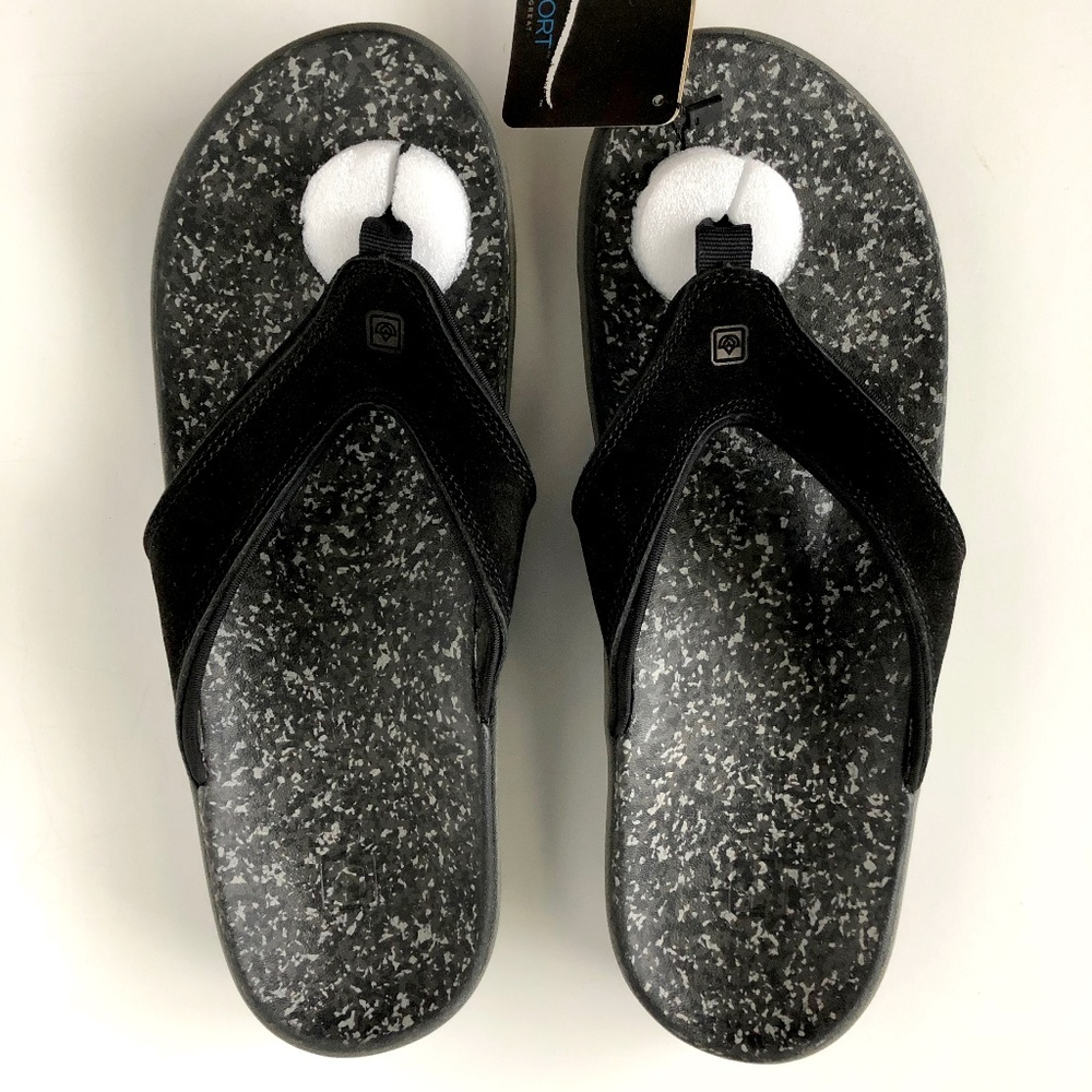 Spenco Yumi Sandals Men's Thong Sandal Black